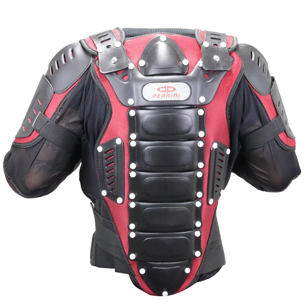 Perrini Red & Black CE Approved Full Body Armor Motorcycle Jacket - Medium