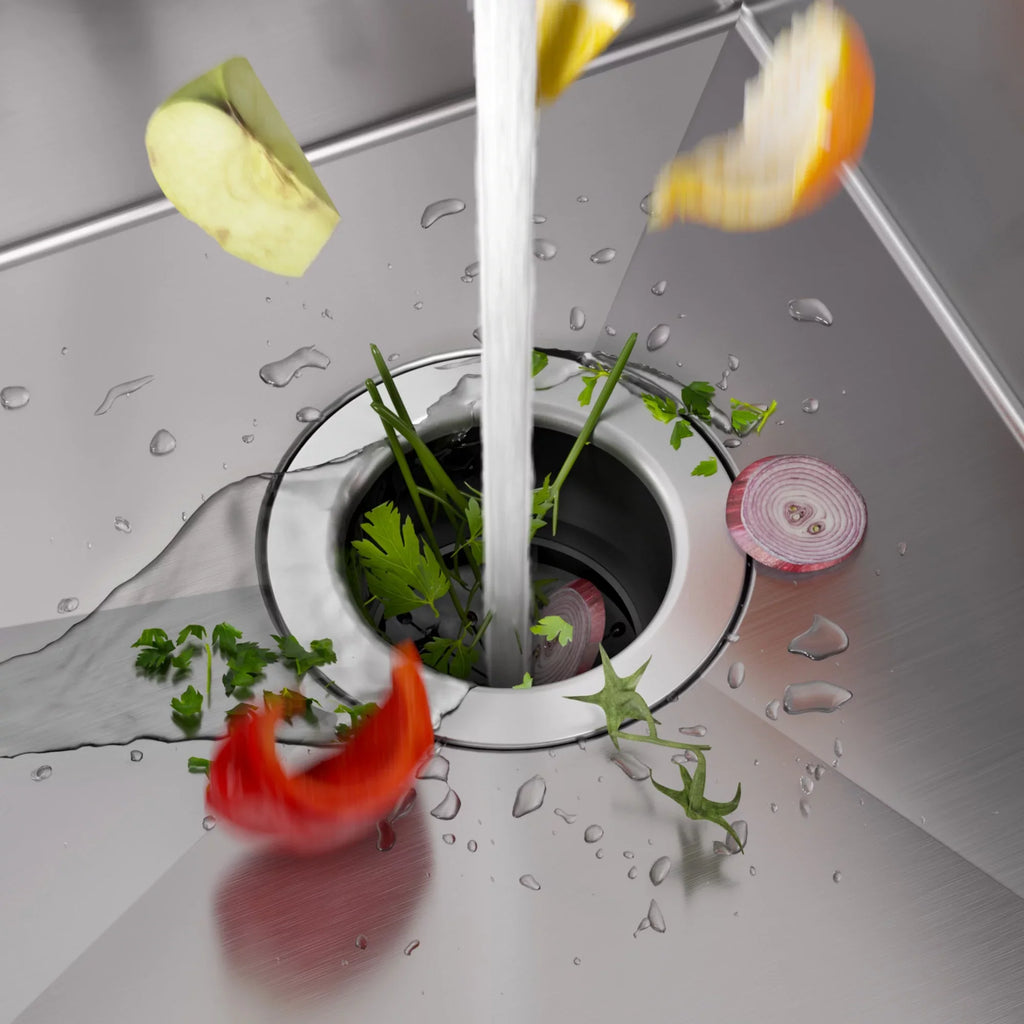 Kraus Standard PRO 23-inch 16 Gauge Undermount Single Bowl Stainless Steel Kitchen Sink with Waste Guard Continuous Feed Garbage Disposal