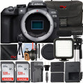 Canon EOS R10 Mirrorless Camera (Body Only) with 2 Pack SanDisk 128GB Memory Card + Case + LED Flash + SV Premium Accessory Bundle
