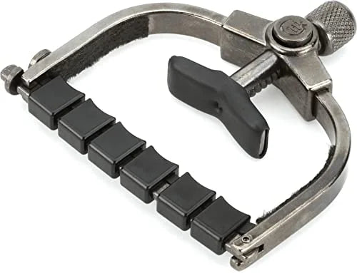 Made in the USA Paige Clik PC-6-W-ETI 6-string Wide Guitar Capo Made for Acoustic Guitars and Electric Guitars, Made for Wider Neck Guitars (Black Nickel)