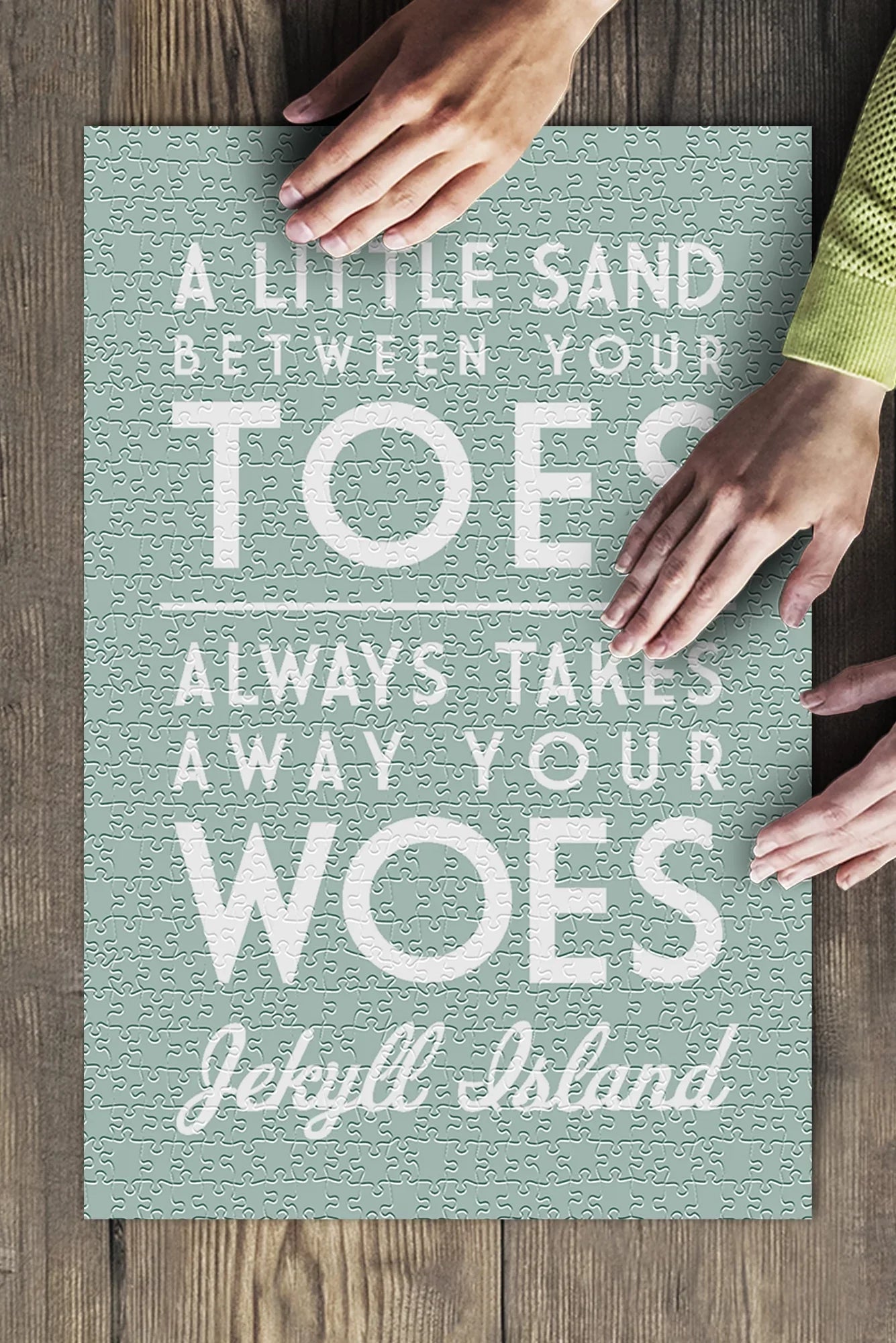 Jekyll Island, Georgia, A Little Sand Between Your Toes, Simply Said (19x27 inches, Premium 500 Piece Jigsaw Puzzle for Adults and Family, Made in USA)