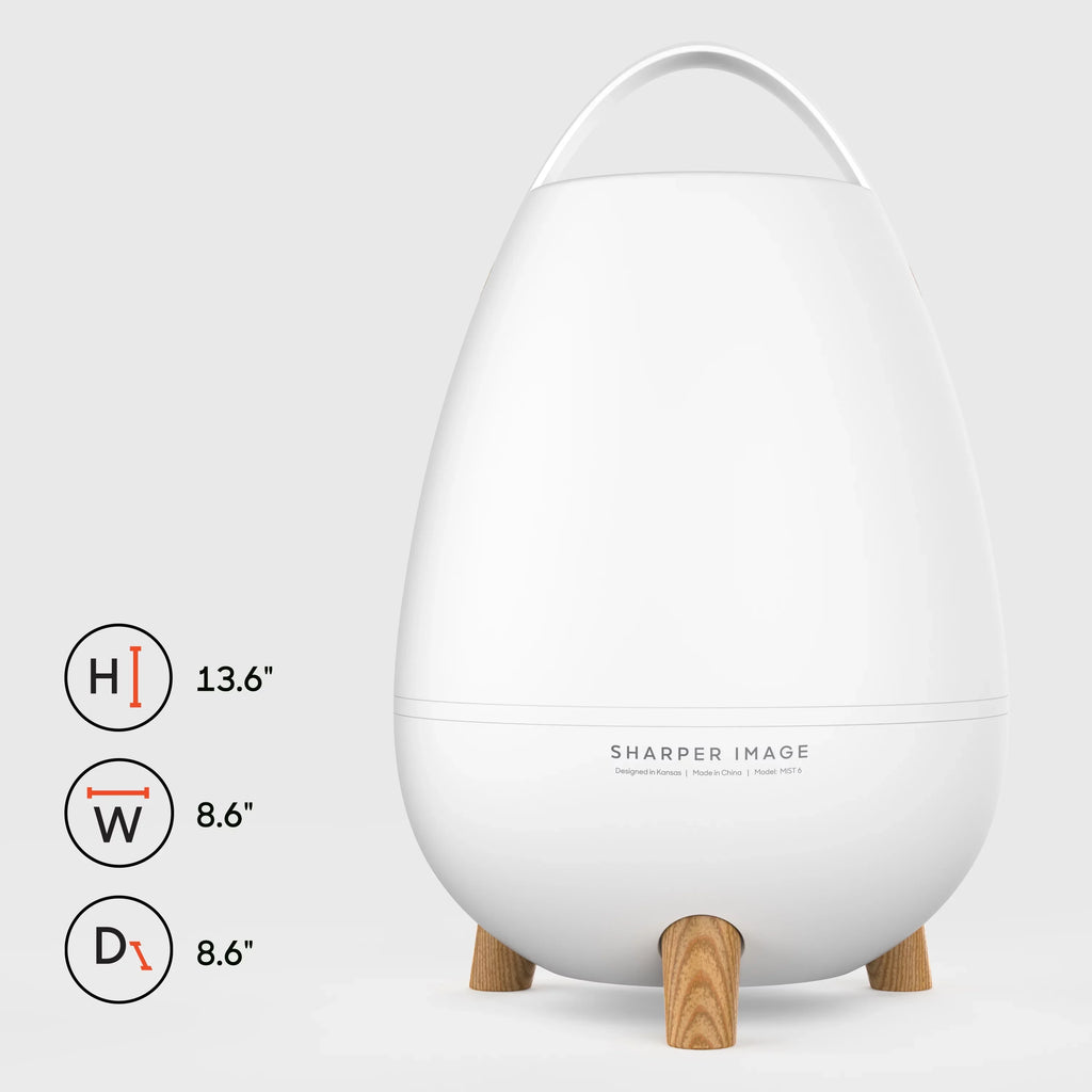 Sharper Image Mist 6 Ultrasonic Humidifier with Auto Shutoff, Remote Control (New)