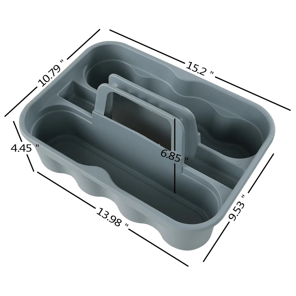 Yuright Plastic Cleaning Caddy Organizer with Handle, 4 Packs Carry Caddy