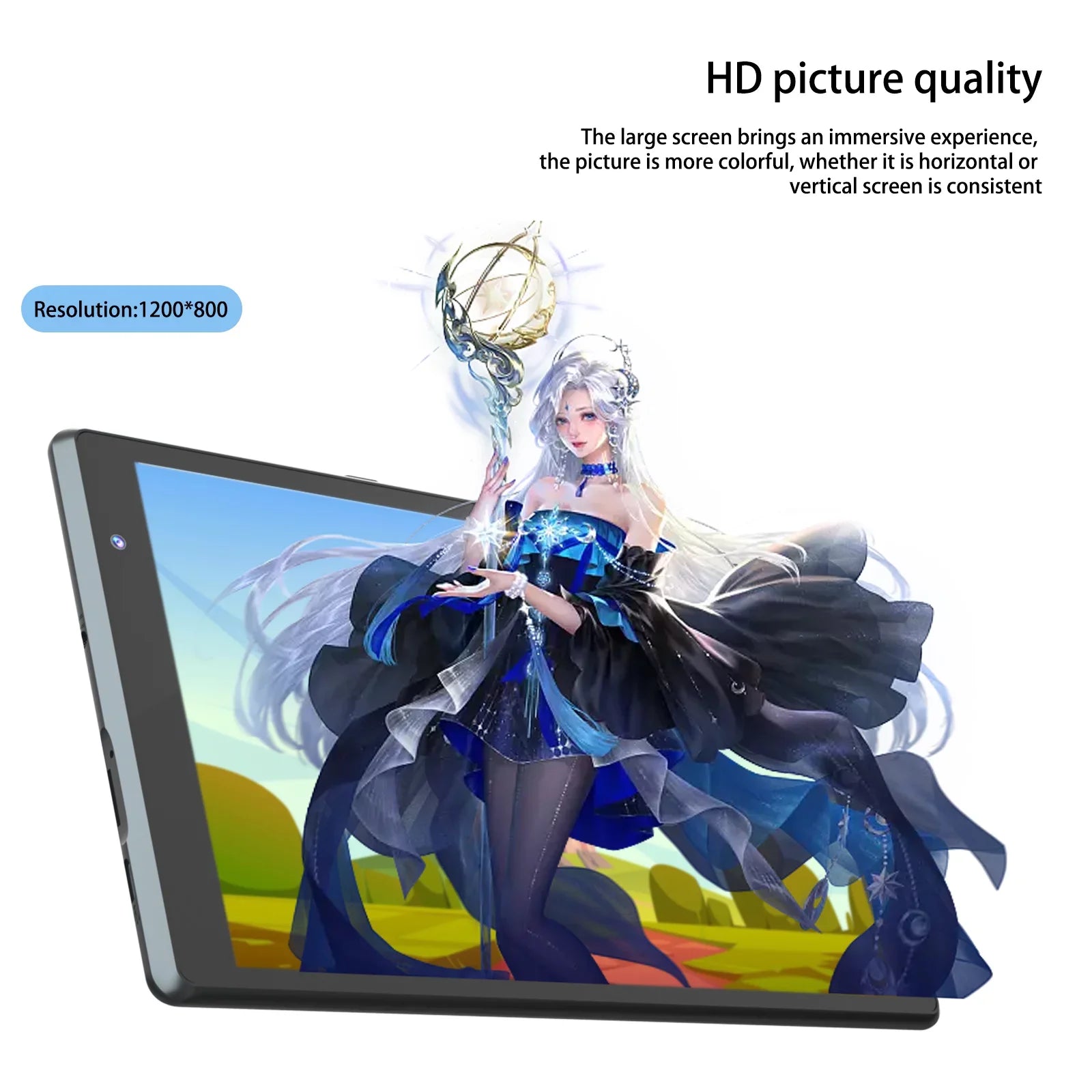 Tablet 8 in Tab PC, Android 11 Tablets, Quad-Core 2GB RAM 32GB ROM WiFi IPS 8 Inch HD Display 4300mAh Tablets. (Black)