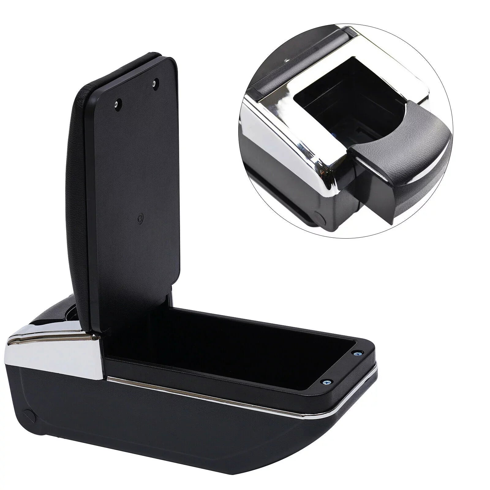 ZhdnBhnos Car Armrest Storage Box Container Rotatable Arm Rest Holder Center Console Black For Nissan Versa/Tiida/Latio 2007-2011