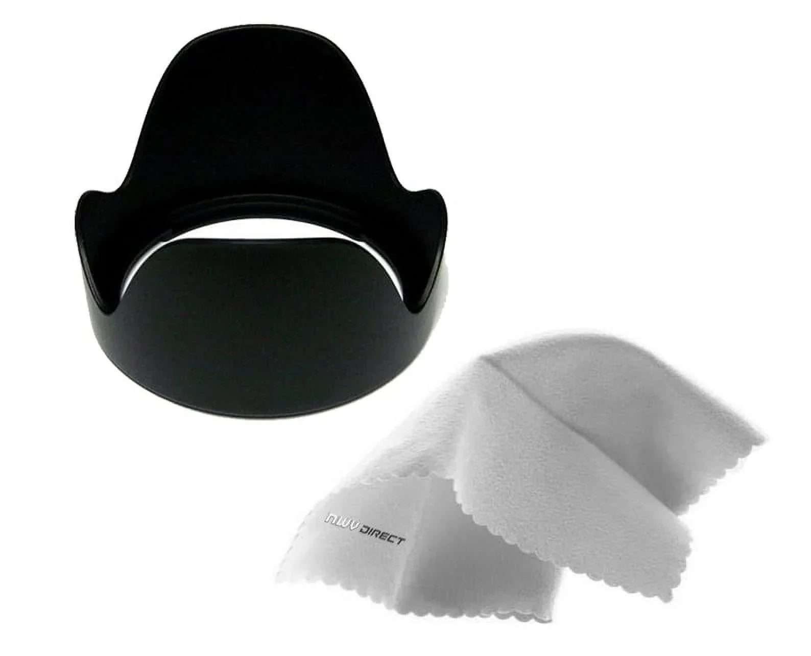 Sony Alpha a6500 Pro Digital Lens Hood (Flower Design) (62mm) + Nw Direct Microfiber Cleaning Cloth.