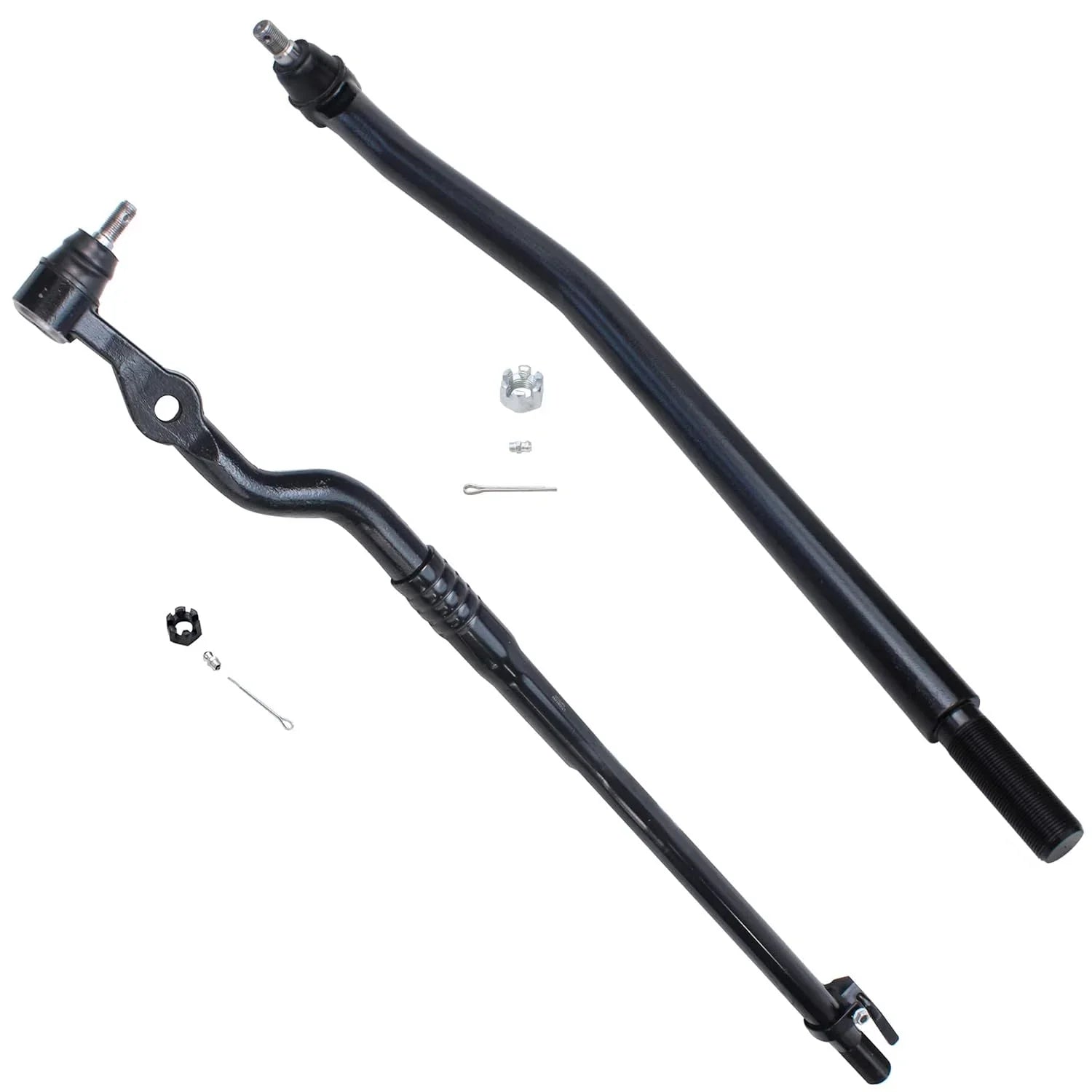 Detroit Axle - Front 12pc Suspension Kit for 4WD 00-04 Ford F-250 F-350 Super Duty, 2 Wheel Bearing Hubs 4 Ball Joints 4 Tie Rods 2 Sway Bars 2000 2001 2002 2003 2004 Replacement