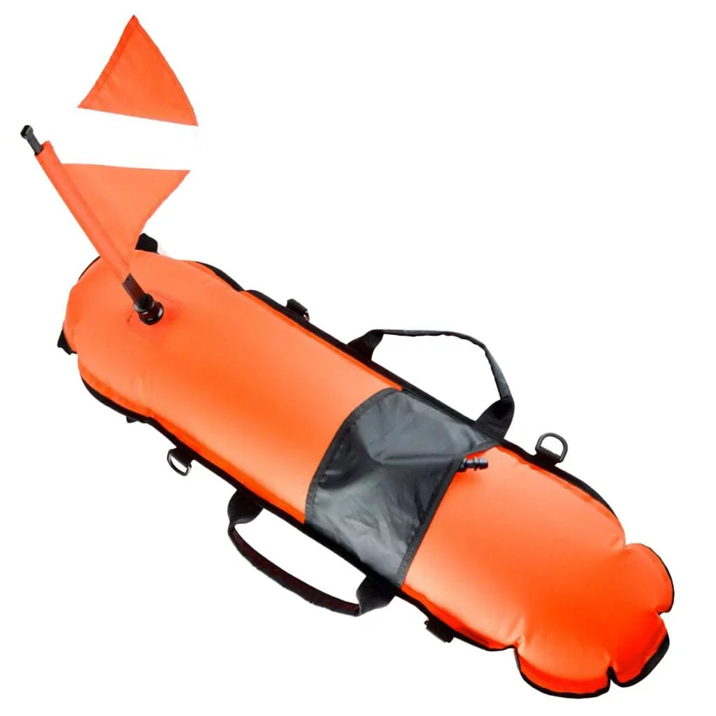 Scuba Diving Safety Float Buoy with Diver Flag, D-, Oral Inflator , 20m High Visible Snorkeling, Spearfishing, Freediving