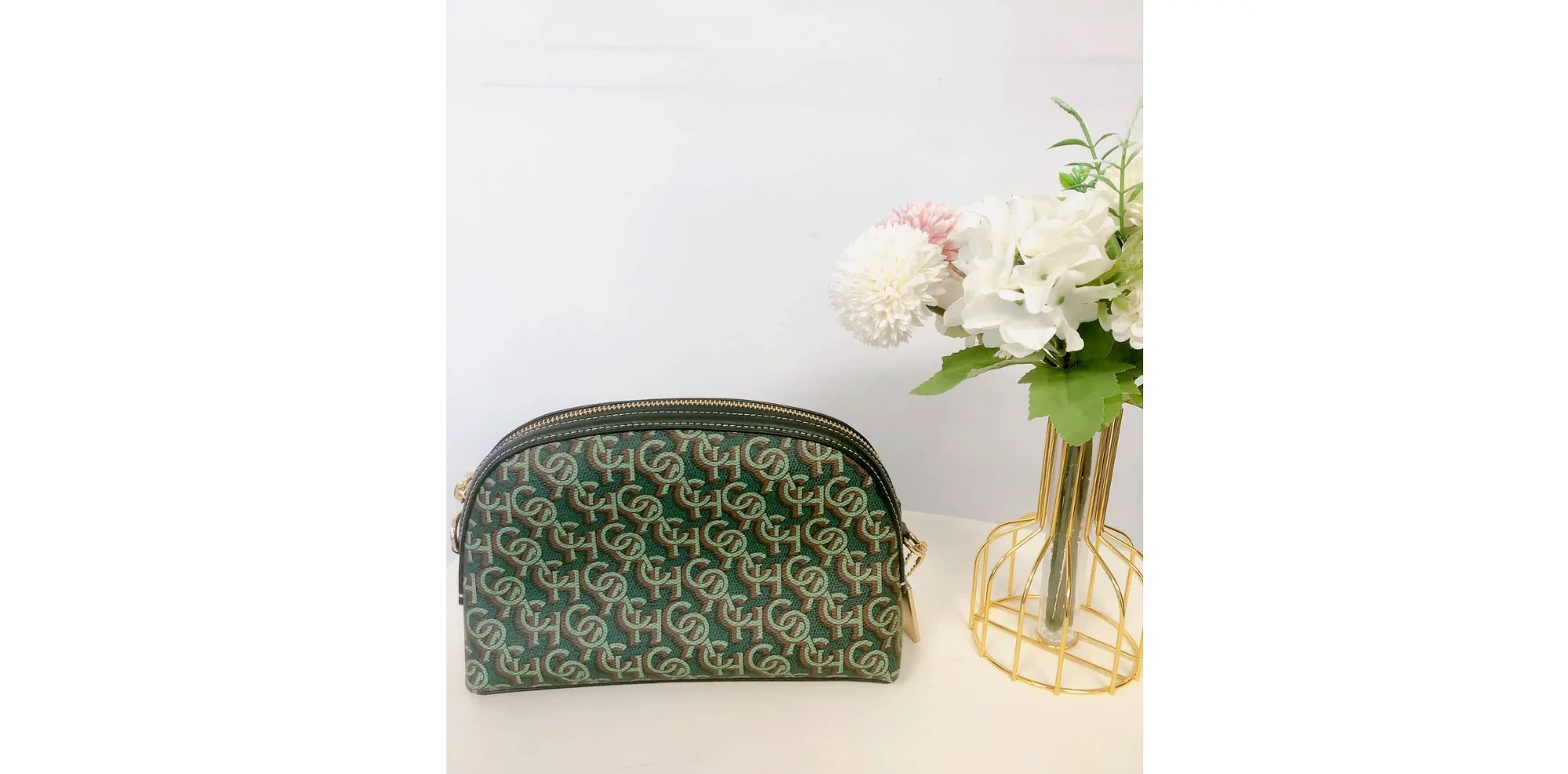 Coach CF343 Madi Crossbody With Coach Monogram Print IN Green