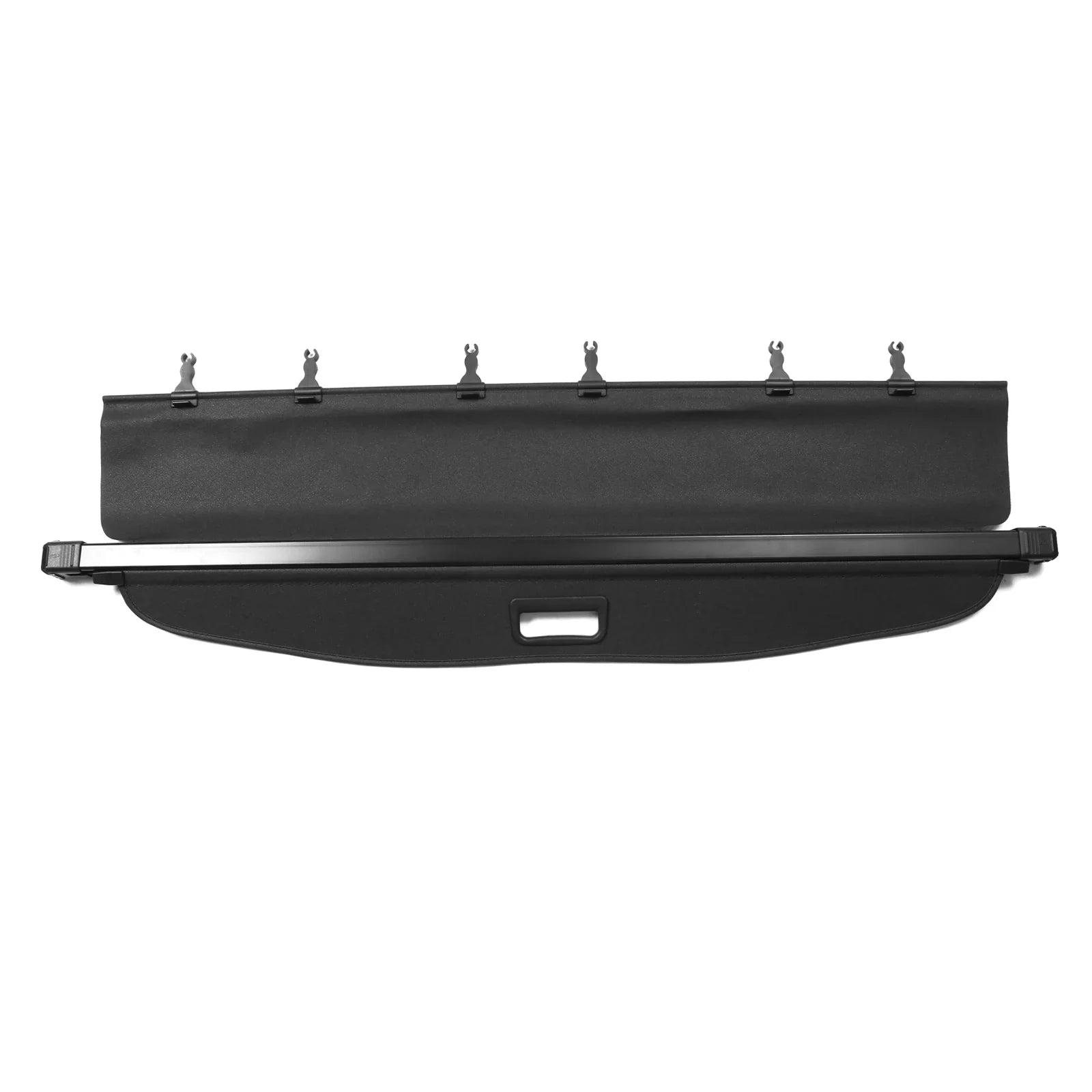 Ikon Motorsports Cargo Wrap Fitting With 2014-2018 Subaru Forester (Only Fit Automatic Rear Gate) PVC & Aluminum Rod Black Security Rear Trunk Protection Security Retractable Shield