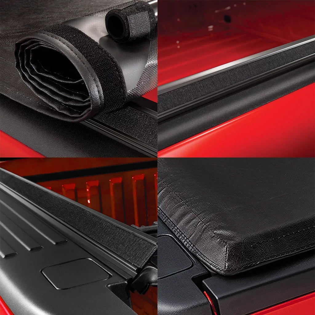 Auto Drive Soft Roll up Truck Bed Tonneau Coating Fits 02-18 Dodge Ram 1500 6.5Ft Bed