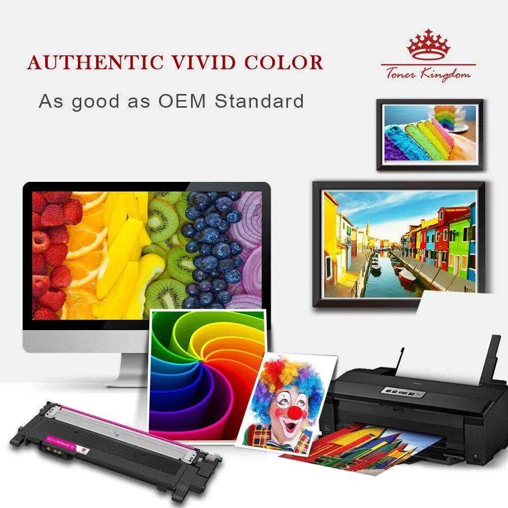 CLT-K404S for Samsung CLT-K404S CLT-C404S CLT-M404S CLT-Y404S CLT 404S to use with C480FW C430W SL-C430W SL-C480FW SL-C480FN Printer Tray (4 Pack)
