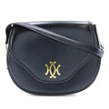 Pre-Owned Hermes HERMES Double H Shoulder Bag Vintage Calf Made in France 1983 Black/Gold Hardware 〇M Crossbody Snap Button Ladies (Fair)