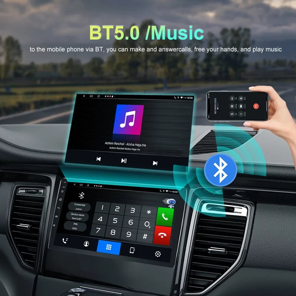 10.1 Inch Car Audio for Toyota Tundra 2007-2013, Sequoia 2008-2017, Android 13 GPS Navigation with Bluetooth 5.0 FM AM Radio DSP Carplay 4GB 64GB