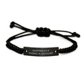Best Mom, Happiness is Raising a Designer, Epic Black Rope Bracelet for from Son Daughter