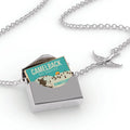 Locket Necklace Camelback Ski Resort - Pennsylvania Ski Resort in a silver Envelope Neonblond