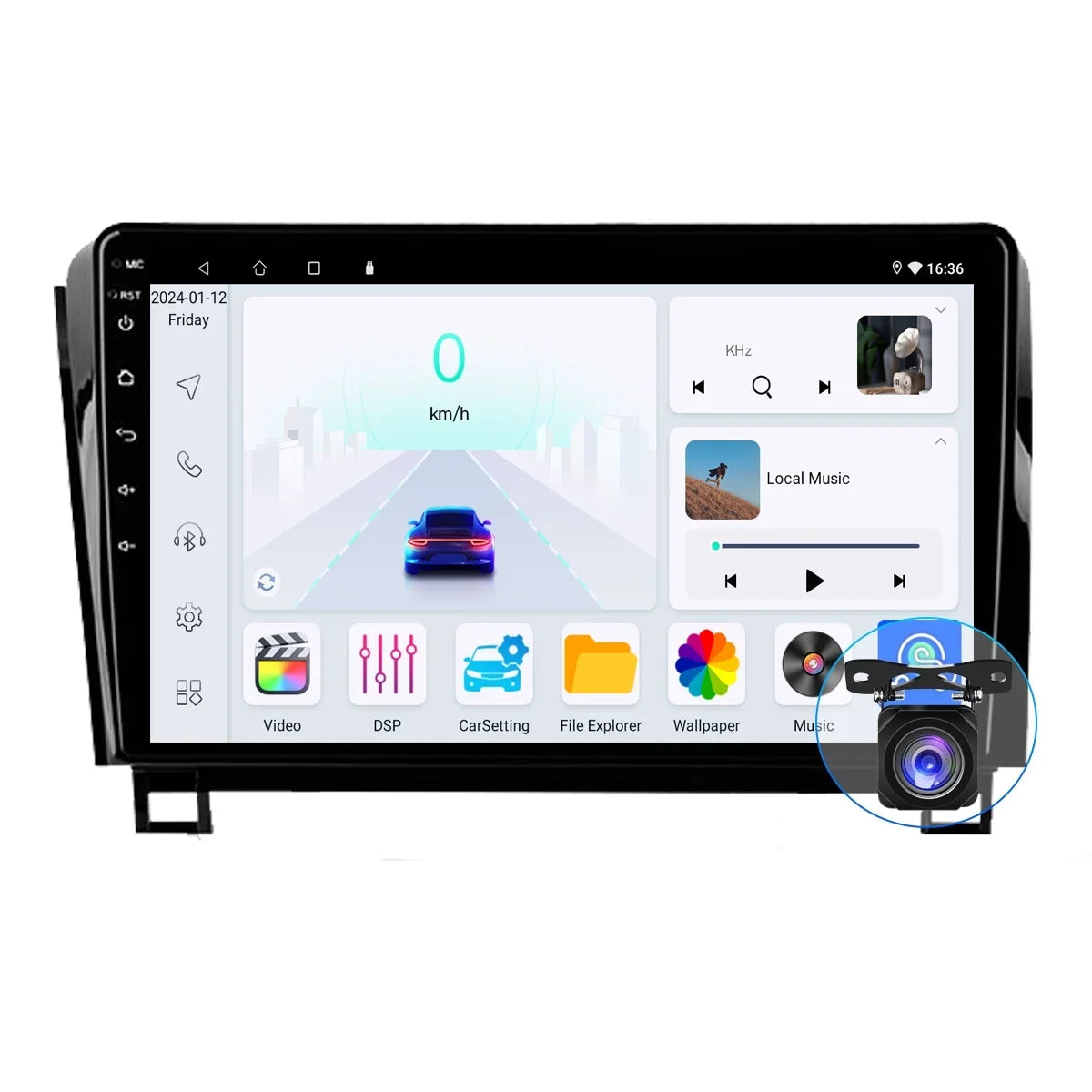 10.1 Inch Car Audio for Toyota Tundra 2007-2013, Sequoia 2008-2017, Android 13 GPS Navigation with Bluetooth 5.0 FM AM Radio DSP Carplay 4GB 64GB