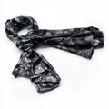 BRA-SCA01024-L Blancho Black Flower and Paisley Noble Decent Soft Natural Silk Scarf/Wrap/ShawlLarge