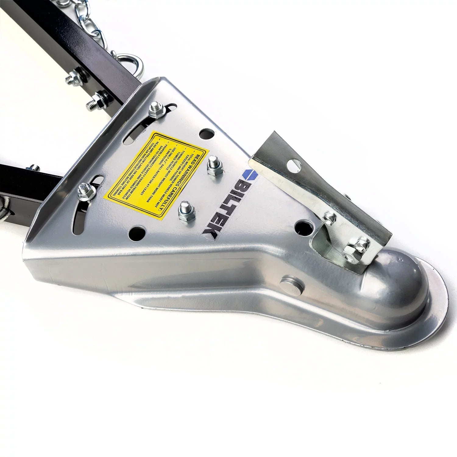Biltek Adjustable Universal Tow Bar with 2x Safety Chains for 2" Trailer Ball Hitch, 5000 lbs. Towing Capacity