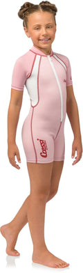 Cressi 1.5mm Girls Pink Shorty Wetsuit (Pink, X-Large)