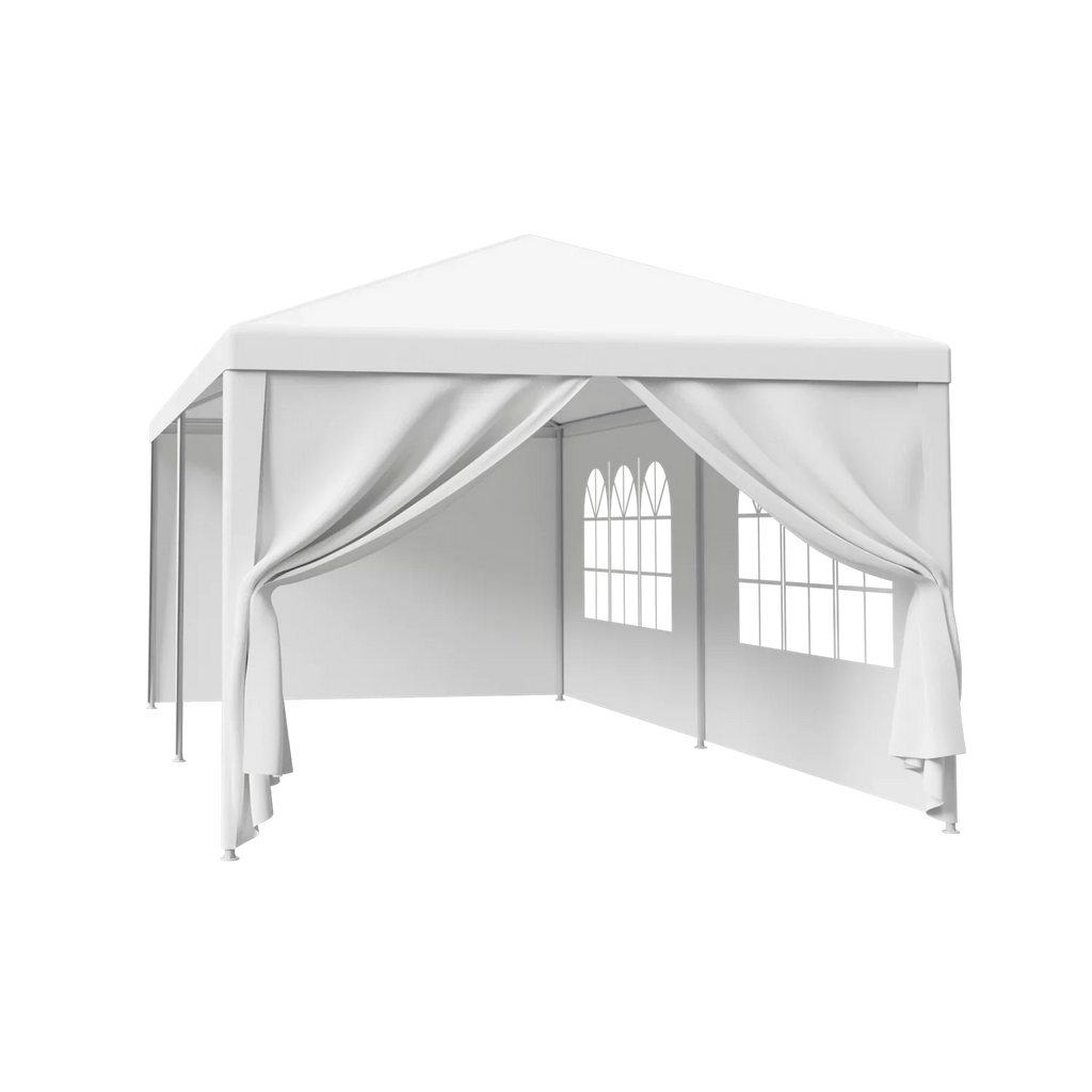 Zeny 10'x20' Outdoor Canopy Party Wedding Tent White Gazebo Pavilion with 6 Side Walls, 8.00, Event Canopies