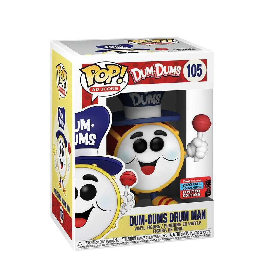 Funko Pop! Ad Icons - Dum-Dums - Dum-Dums Drum Man - #105 - 2020 Fall Convention Exclusive