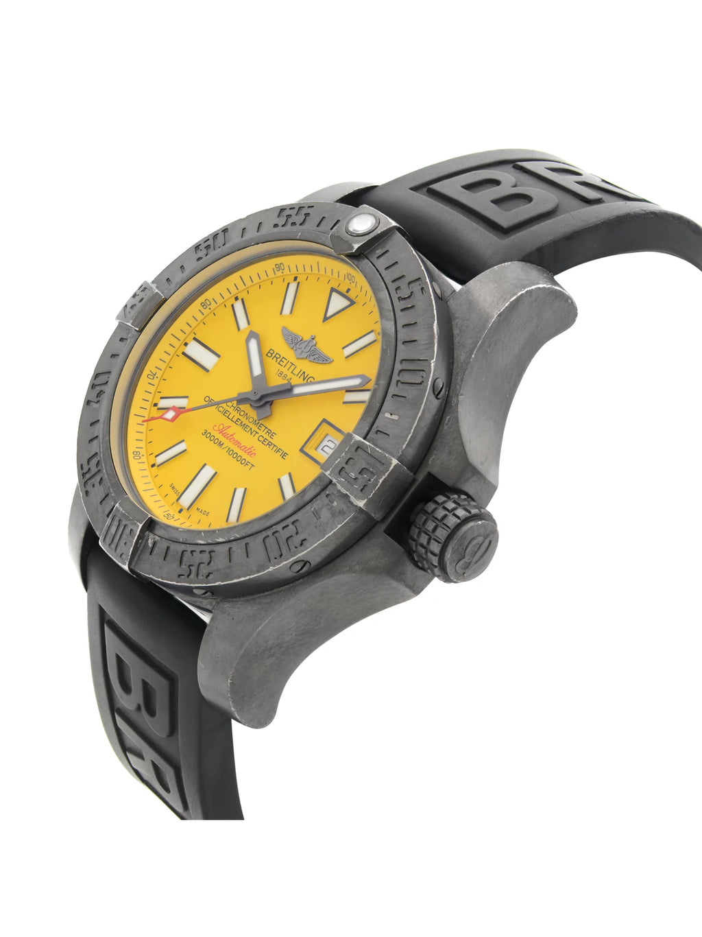 Breitling Avenger II Seawolf Black Steel Automatic Mens Watch M17331E2/I530-153S
