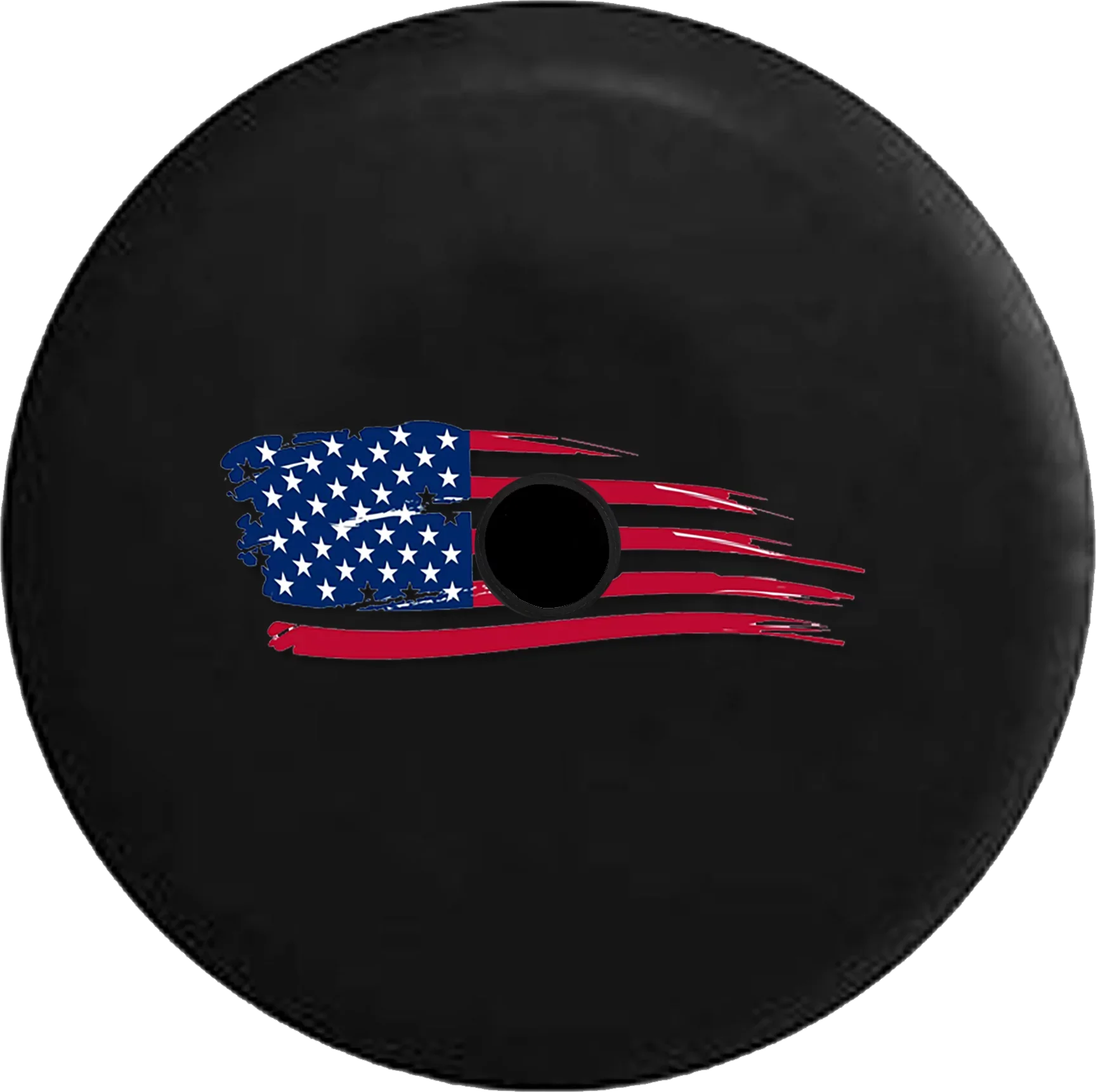 2018 2019 Wrangler JL Backup Camera Vintage Distressed American Flag Painted Look Spare Tire Wrap for Jeep RV 33 Inch