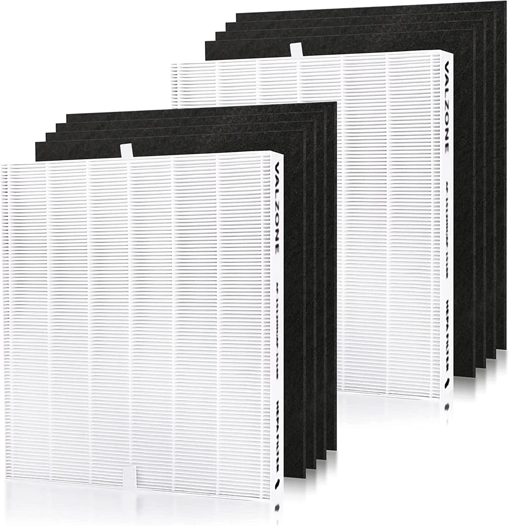 DAJDAH AP-1512HH Fitting with Coway Airmega 200M and Coway Air Purifier AP-1512HH AP-1519P AP-1518R, Part#3304899, Compare to AP-1512HH-FP | 2 HEPA Filter + 8 Pre-Cut Carbon Filter