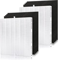 DAJDAH AP-1512HH Fitting with Coway Airmega 200M and Coway Air Purifier AP-1512HH AP-1519P AP-1518R, Part#3304899, Compare to AP-1512HH-FP | 2 HEPA Filter + 8 Pre-Cut Carbon Filter