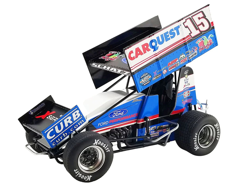 Winged Sprint Car #15 Donny Schatz Carquest Curb-Agajanian Racing World of Outlaws (2023) 1/18 Diecast Model Car by ACME