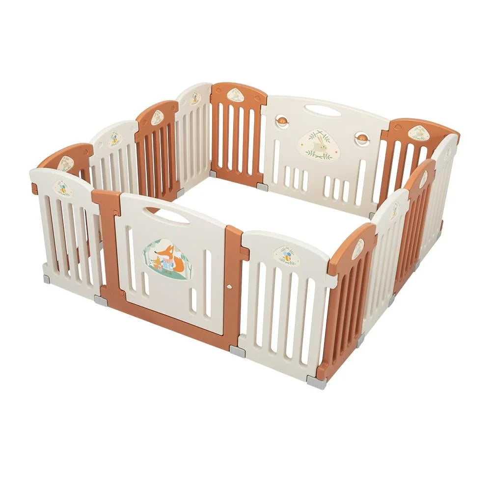 UBesGoo 14 Panel Baby Playpen Safety Fence Play Yard Indoor Outdoor,Yellow