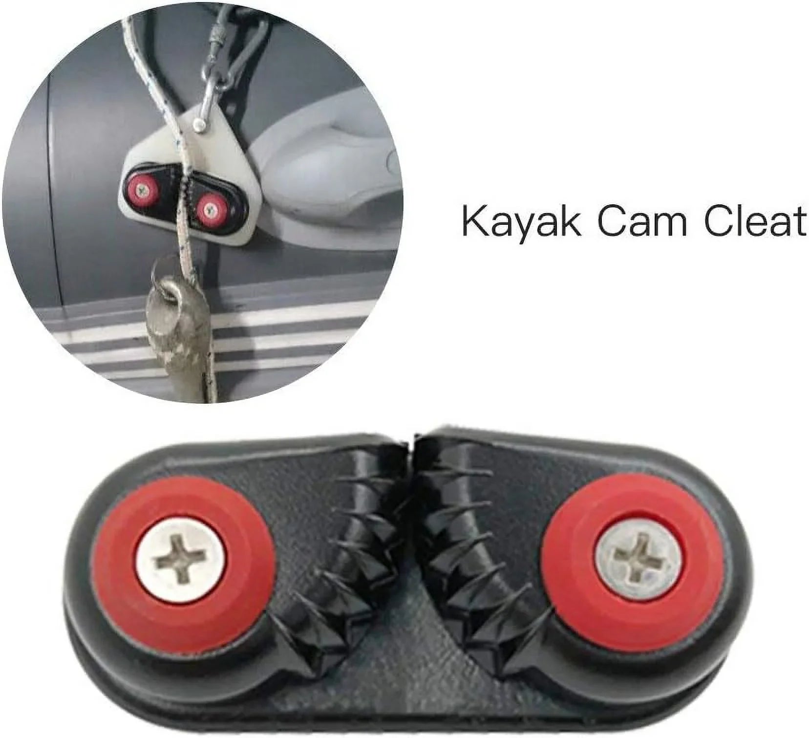 Lixada 2PCS Kayak Cam Cleat Watercraft Canoe Sailing Watercraft Dinghy Aluminum Cam Cleats Fast Entry Kayak Cleats