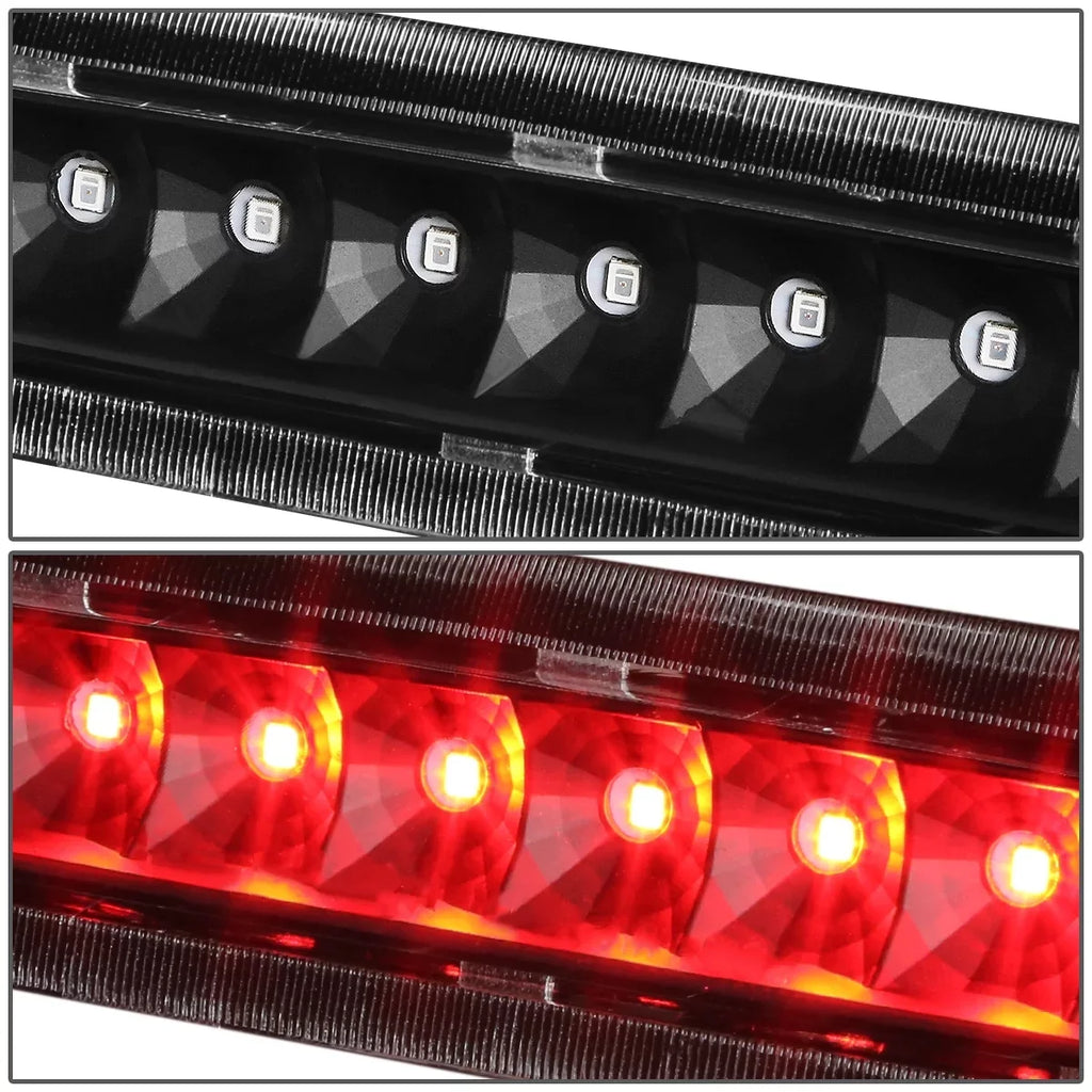 DNA Motoring 3BL-4RUNNER03-LED-BK For 2003 to 2009 Toyota 4Runner N210 Rear LED 3rd Third Tail Brake Light Stop Lamp Black Housing 04 05 06 07 08