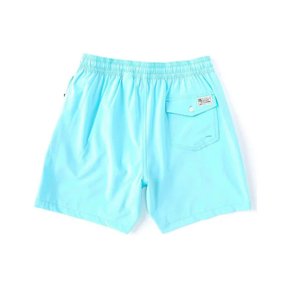 Polo Ralph Lauren Traveler Solid 5.75 Inseam Swim Trunks HAMMOND BLUE L