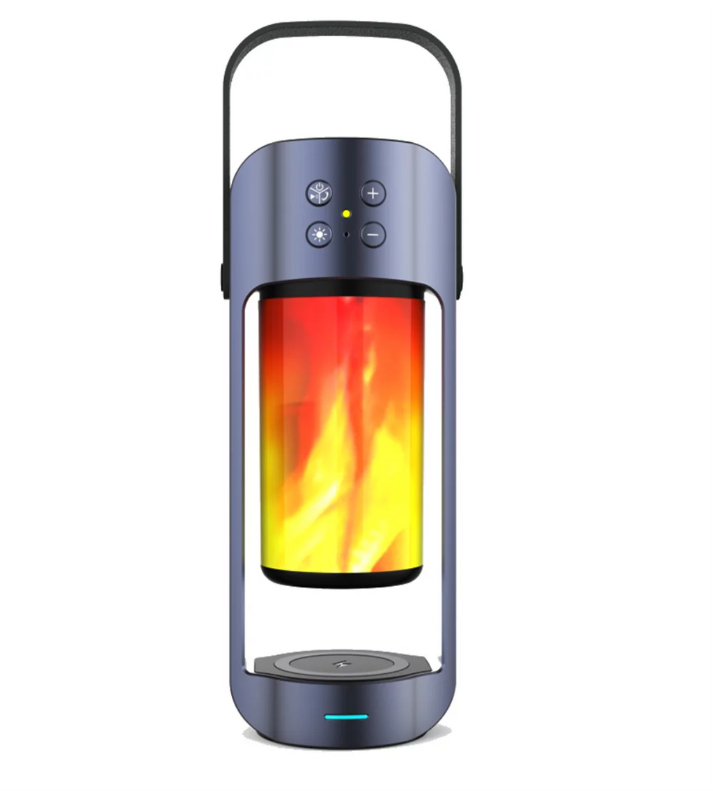 Blufree LED Flame Speaker, Bluetooth Speaker IP68 Waterproof Portable Wireless Speaker,360° Surround Stereo Sound 85FT Bluetooth Range Sport Speaker with Flame Light for Home, Outdoor
