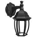 Maxxima LED Outdoor Wall Light - Black Coach Light Fixture with Clear Glass, Photocell Sensor, 830 Lumens, 3 CCT 3000K/4000K/5000K, Dusk to Dawn Lighting for Porch, Garage, and Front Door