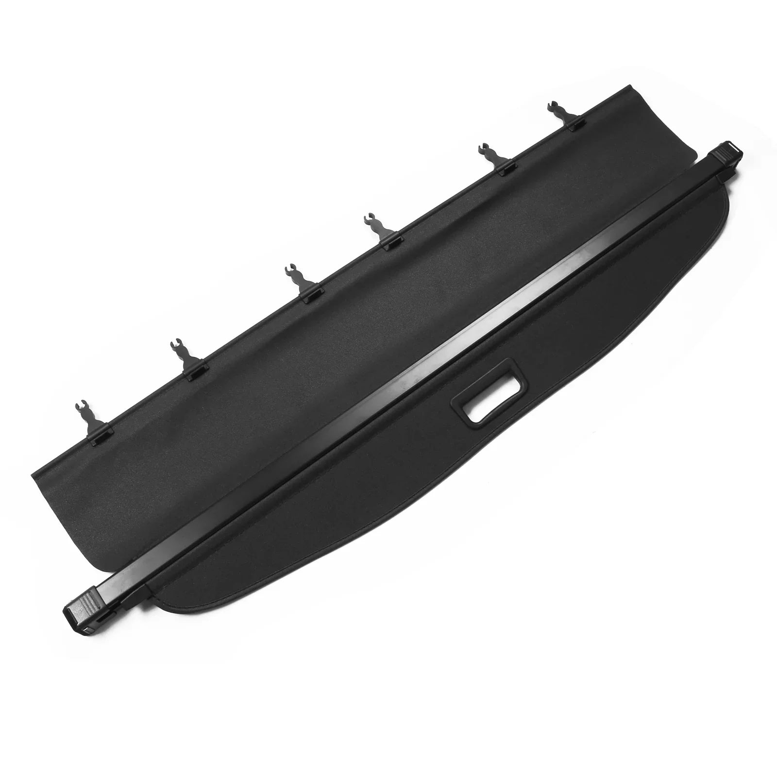 Ikon Motorsports Cargo Wrap Fitting With 2014-2018 Subaru Forester (Only Fit Automatic Rear Gate) PVC & Aluminum Rod Black Security Rear Trunk Protection Security Retractable Shield