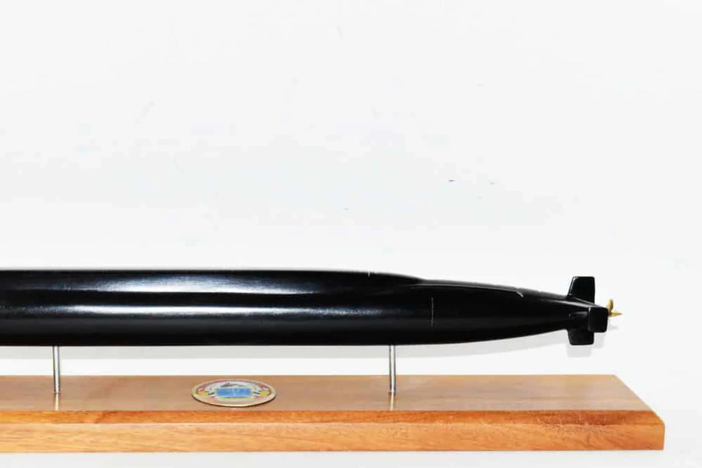USS Alaska SSBN-732 Submarine Model (Black Hull),Navy,Scale Model,Mahogany,20 inch,Ohio Class