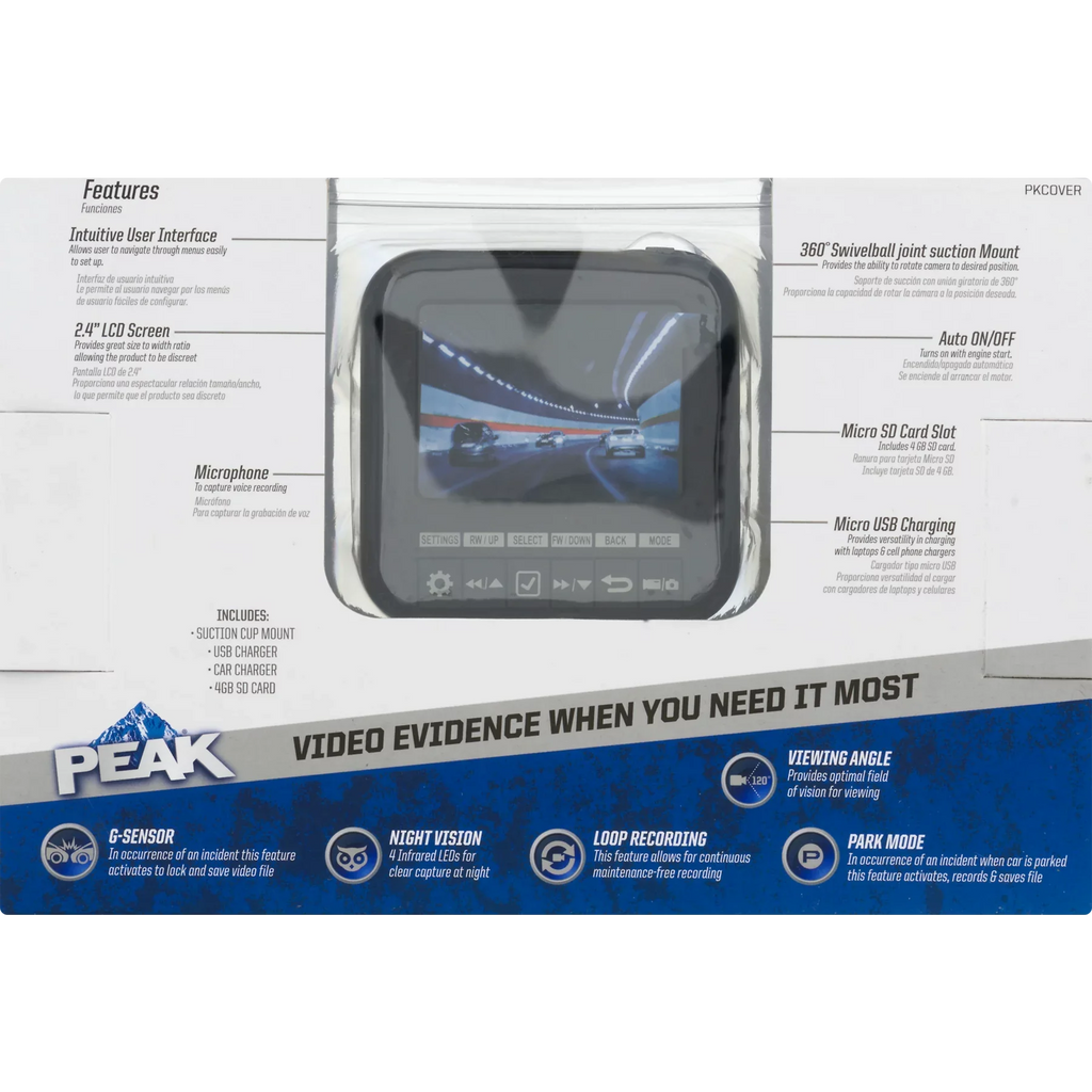 PEAK Dash Cam, 1.0 CT