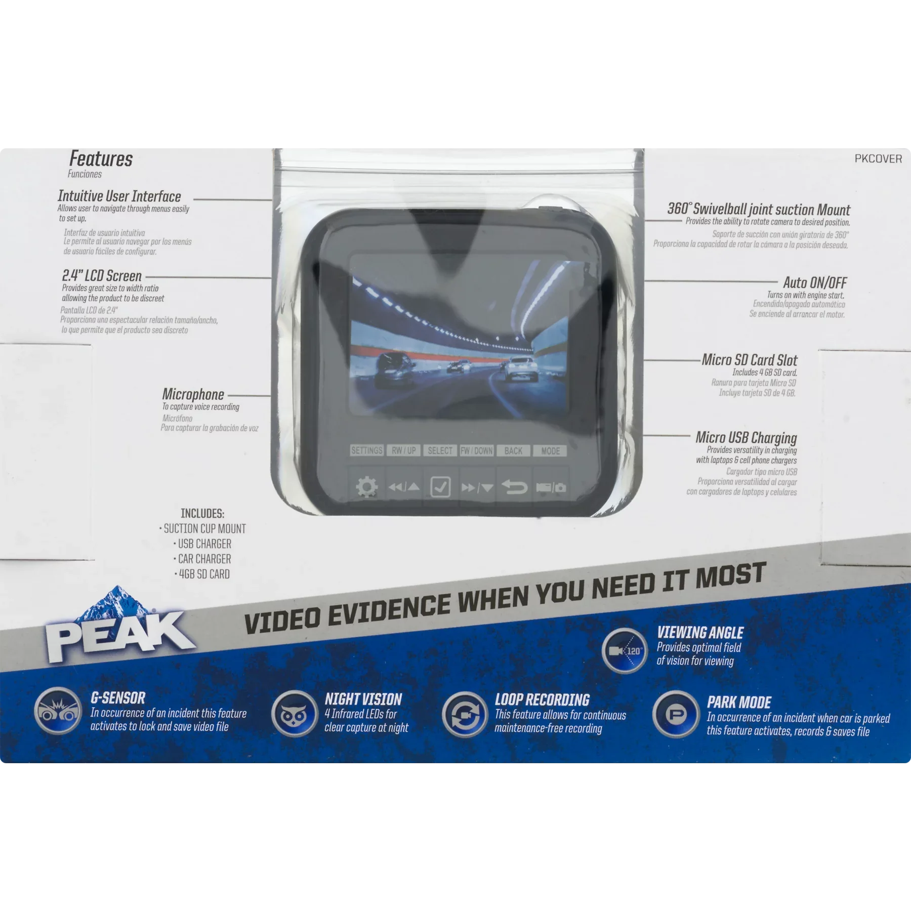 PEAK Dash Cam, 1.0 CT