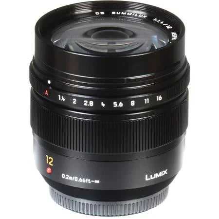 Lumix G Leica DG Summilux 12mm f/1.4 Aspherical Lens for Micro Four Thirds, Black
