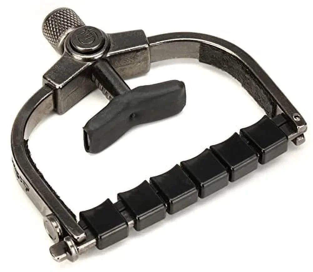 Made in the USA Paige Clik PC-6-W-ETI 6-string Wide Guitar Capo Made for Acoustic Guitars and Electric Guitars, Made for Wider Neck Guitars (Black Nickel)