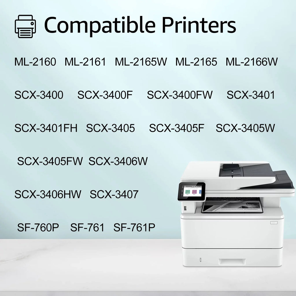GREENCYCLE 2 Pack Suitable for Samsung MLT-D101S 101S Black Toner Cartridge Replacement with ML-2165 ML-2165W SCX-3400 SCX-3405W SCX-3405FW Printer
