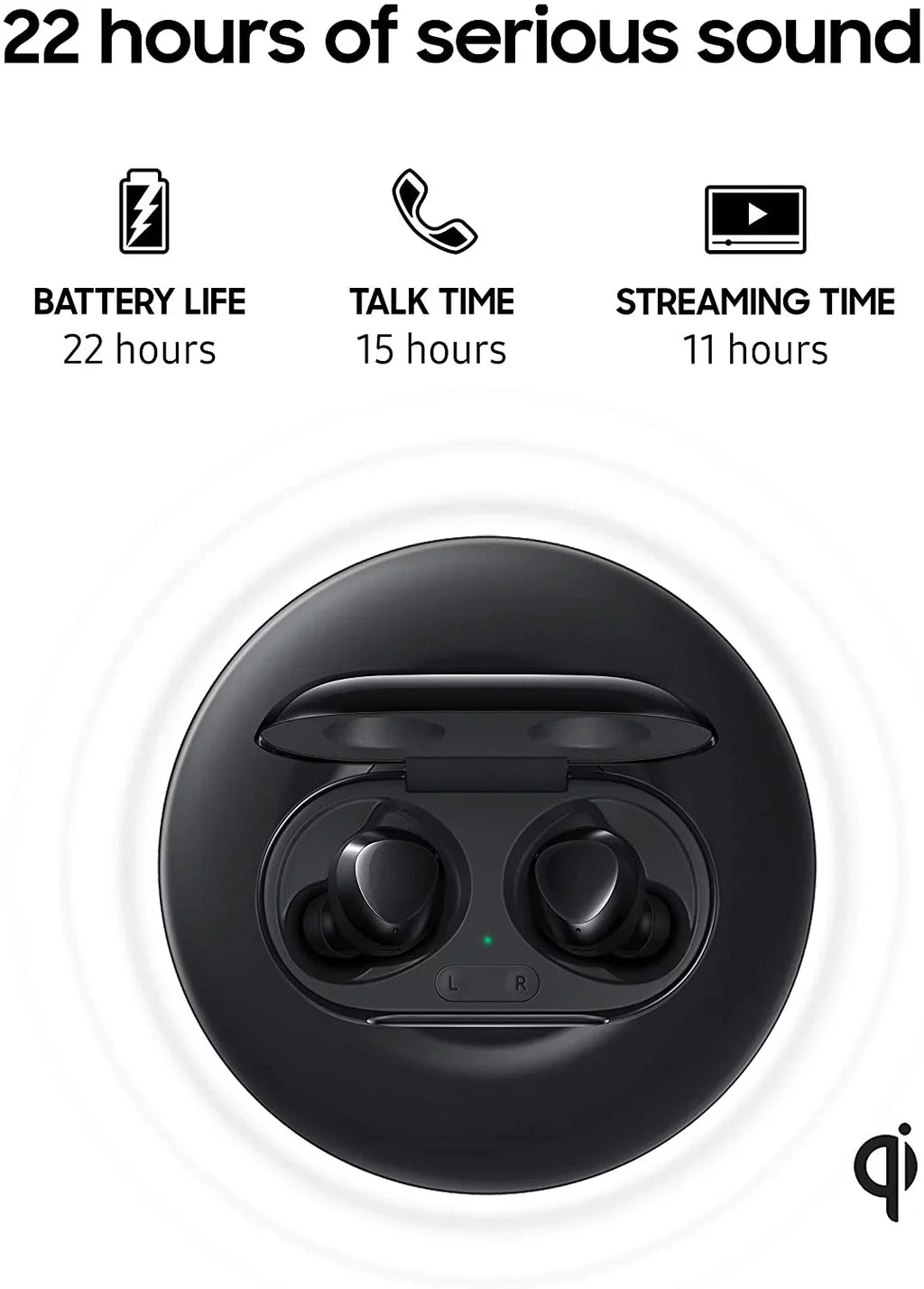 Urbanx Street Buds Plus True Wireless Earbud Headphones For Samsung I9190 Galaxy S4 mini - Wireless Earbuds w/Active Noise Cancelling - BLACK (US Version with Warranty)