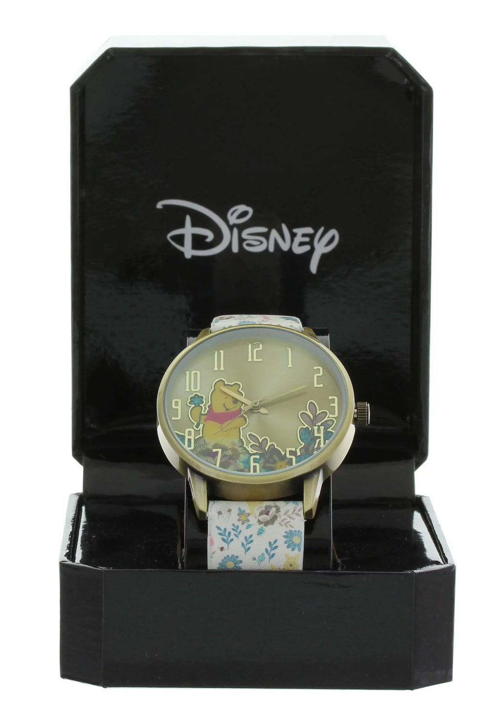 Cute Classic look Disney Winnie The Pooh Printed Band Watch Enjoy Picking flower WP5037-AB