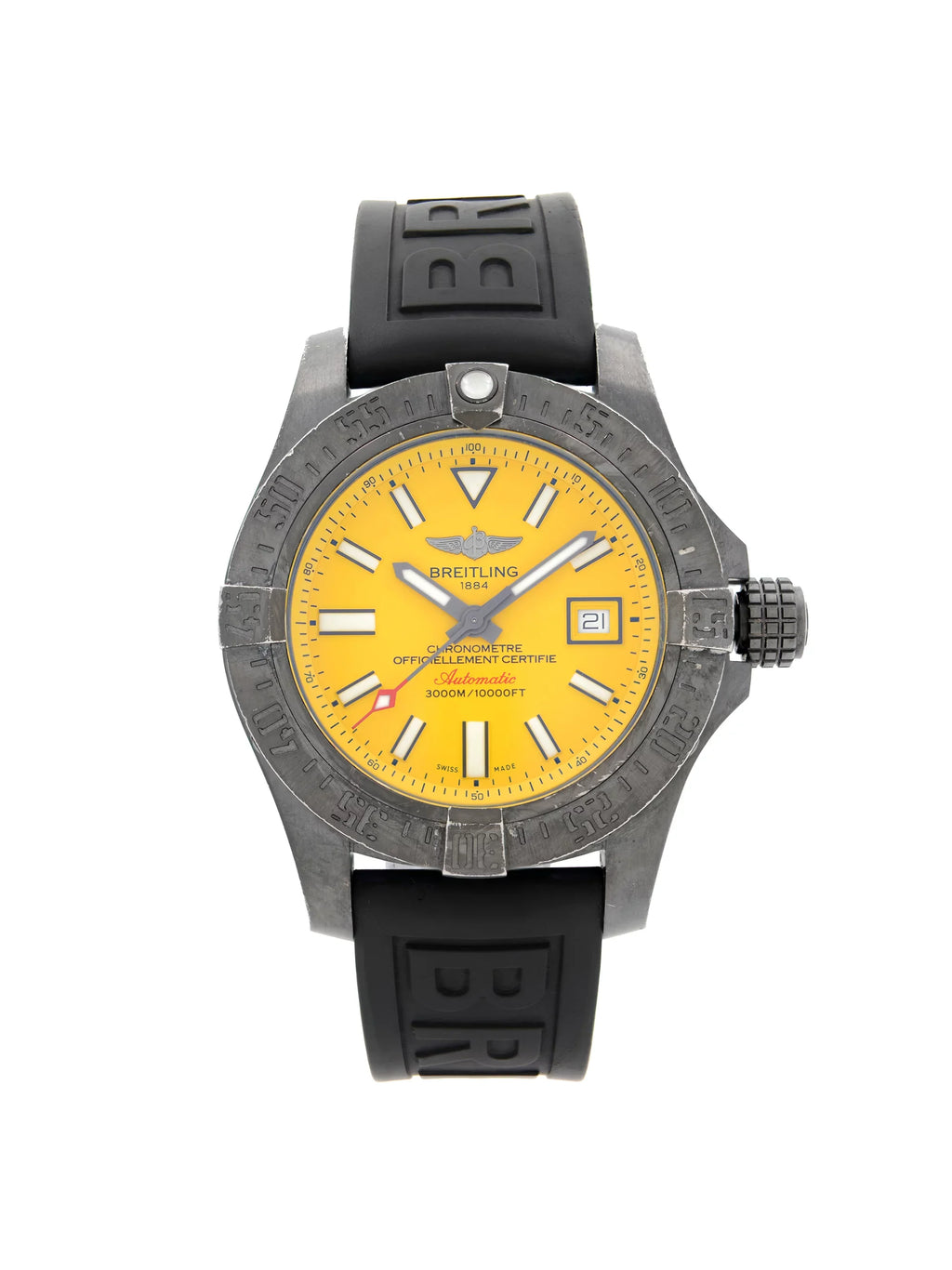 Breitling Avenger II Seawolf Black Steel Automatic Mens Watch M17331E2/I530-153S