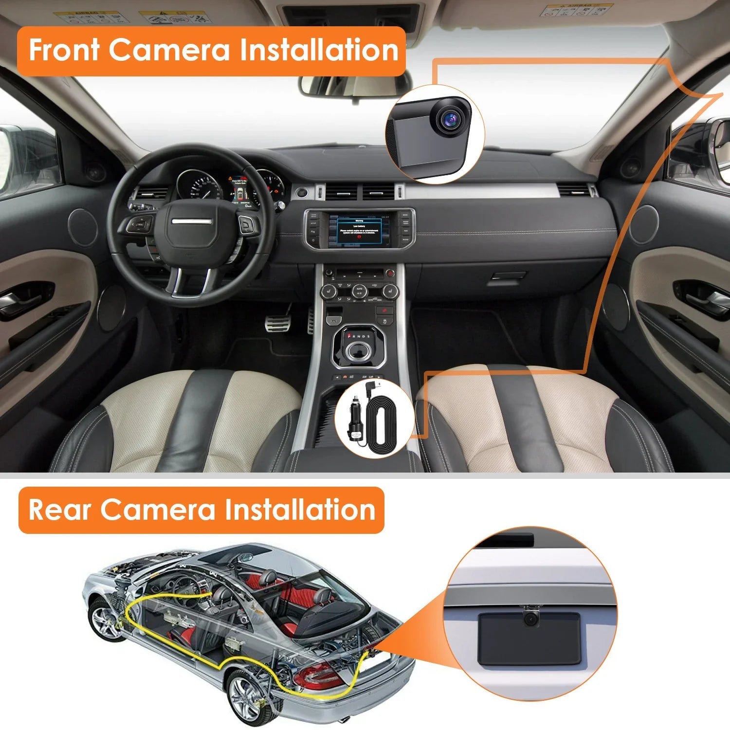4K iMounTEK Car DVR 12in Dash Cam Camcorder Camera Recorder with 170° Angle Loop Recording Motion Detection Night Vision Voice Control APP Control G-sensor
