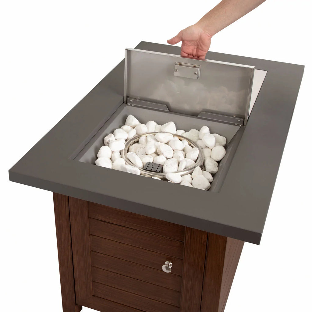 Cuisinart Outdoor Patio Fire Pit Table with Push to Start Ignition, 2-in-1 Design - Fire Pit to Coffee Table