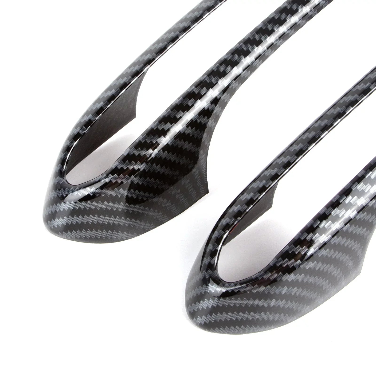 Xotic Tech 1 Set (4 pieces) Exterior Door Handle Surround Wrap trims, Carbon Fiber Style, Matching with BMW 5 Series G30 2018-up